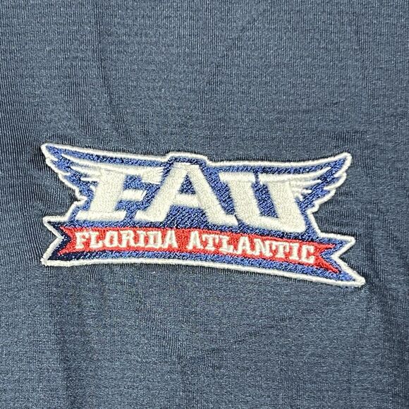 Adidas Florida Atlantic Owls Polo Shirt FAU Men’s Large Navy Blue Short Sleeve - Picture 3 of 11